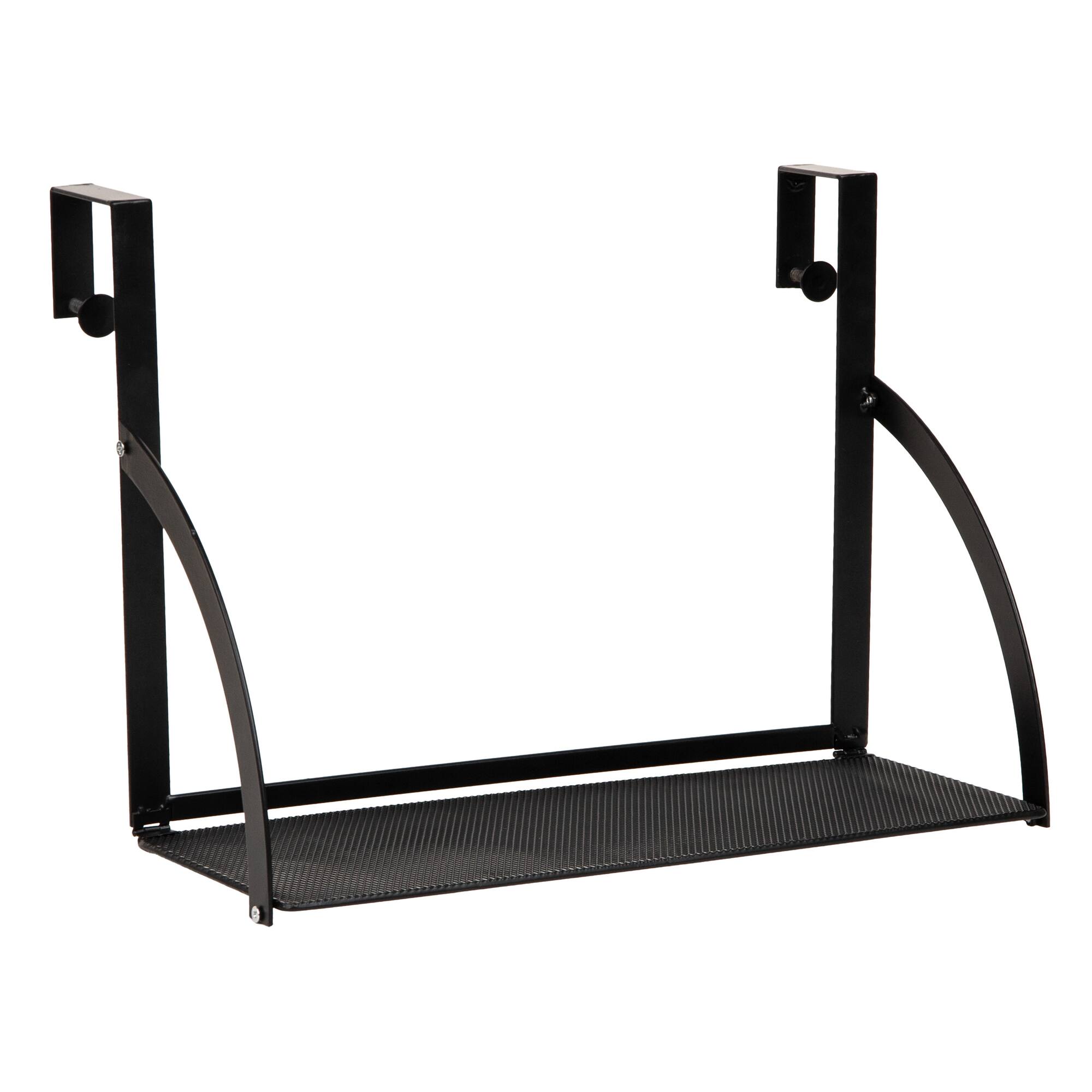 Mind Reader Hanging Cubicle Shelf Organizer Metal, Black